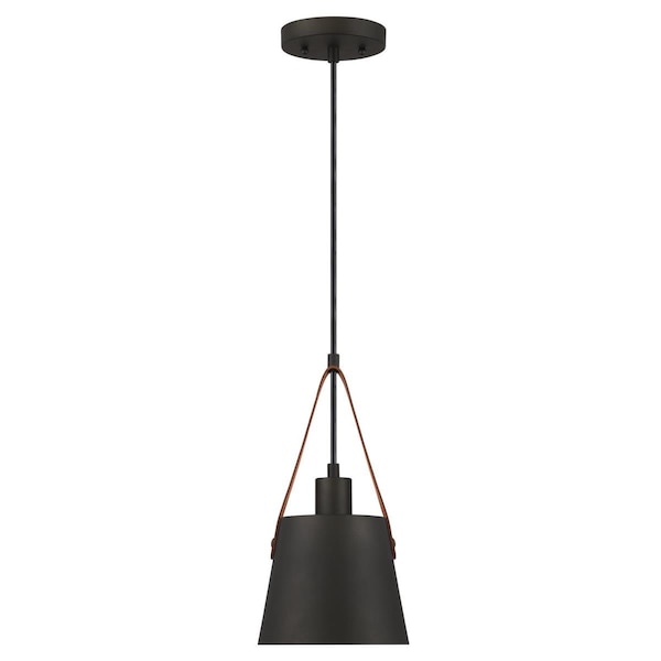 Westinghouse Pendant 60W Mini Pasco, Black-Bronze Leather Strap 6125300 - main
